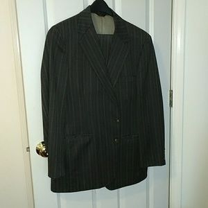 Men's 2 piece gray striped formal suit- 36 waist